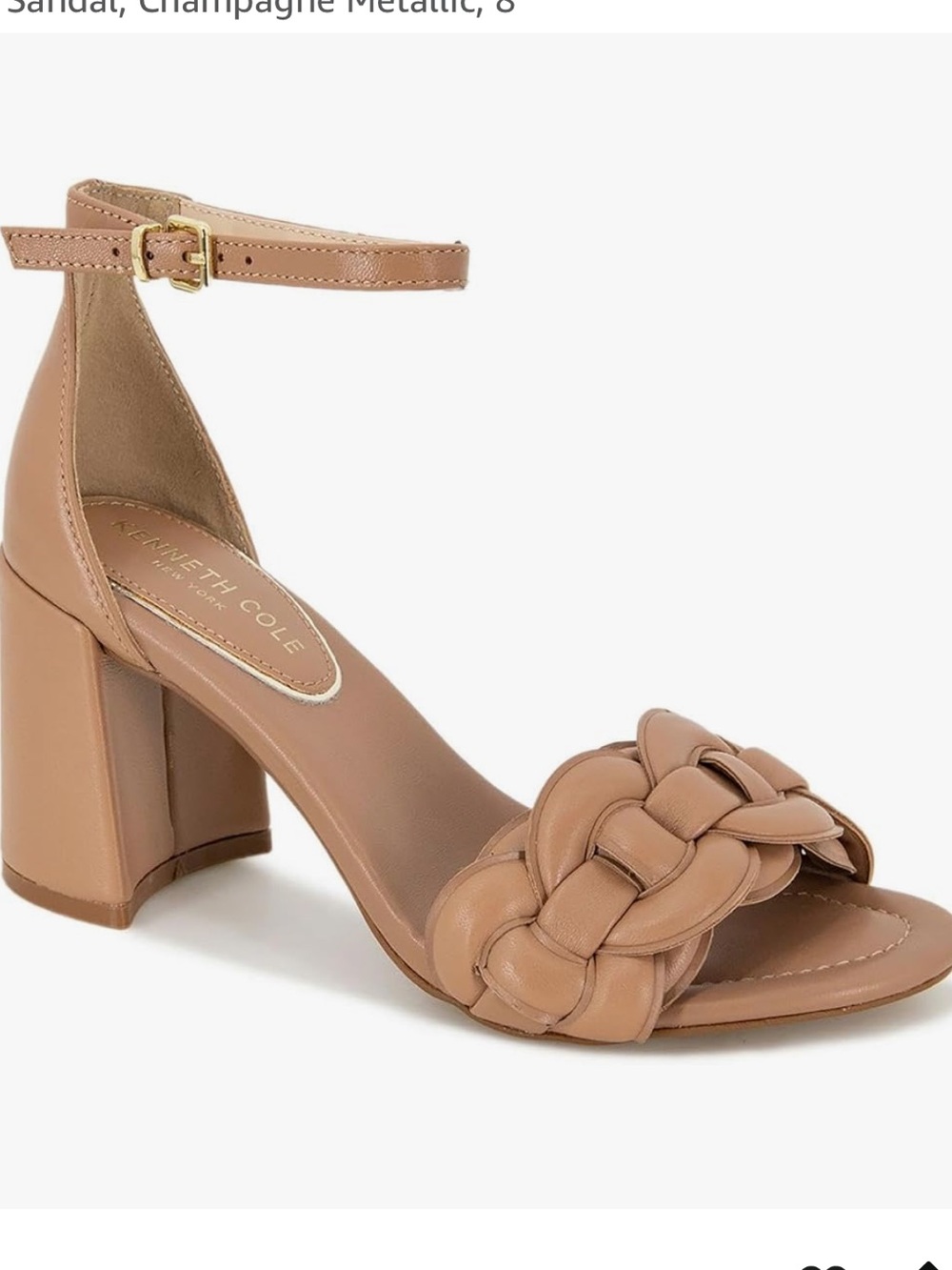 Kenneth Cole New York Women's Luisa Woven Wedge Sandal, Classic Tan size 9